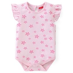 Babyhug 100% Cotton Half Sleeves Onesie With Sea Life Print Pack Of 3 - Purple Pink & Green