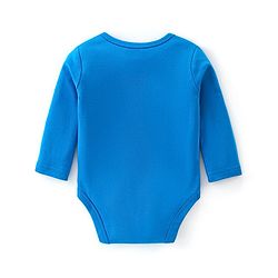 Babyhug 100% Cotton Knit Full Sleeves Onesies Pack Of 3 With Bunny Print - Blue & Orange