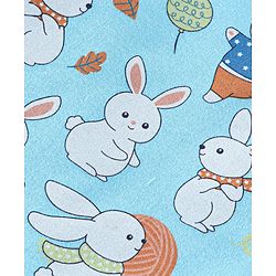 Babyhug 100% Cotton Knit Full Sleeves Onesies Pack Of 3 With Bunny Print - Blue & Orange