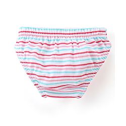 Babyhug 100% Cotton Panties With Floral Print Pack Of 3 - Blue & Pink