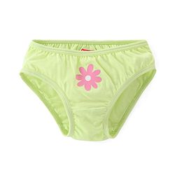 Babyhug 100% Cotton Knit Flower Print Panties Pack of 3- Pink & Green