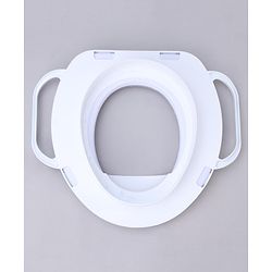 Babyhug Soft Potty Seat With Handle & White Dots  Print - Light Grey