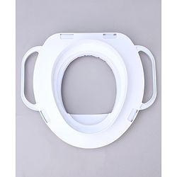 Babyhug Soft Cushioned Baby Potty Seat Birds & Rabbit Print - White & Pink