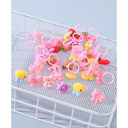 Babyhug Free Size Animals & Bow Shaped Finger Ring Sets Pack of 36 - Multicolour