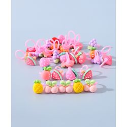 Babyhug Free Size Fruits Shaped Finger Ring Sets Pack of 36 - Multicolour