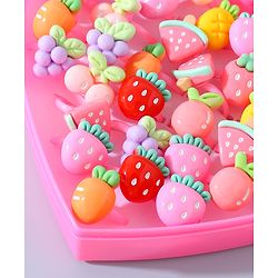 Babyhug Free Size Fruits Shaped Finger Ring Sets Pack of 36 - Multicolour