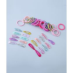 Babyhug Hair Accessories Combo Set  Free Size Multicolor - Pack of 40