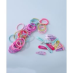 Babyhug Hair Accessories Combo Set  Free Size Multicolor - Pack of 40