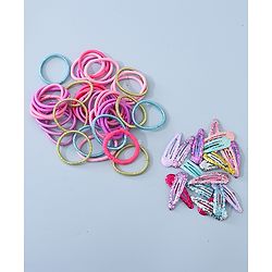 Babyhug Hair Accessories Combo Set  Free Size Multicolor - Pack of 40