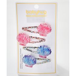 Babyhug Set of 4 Snap Clips with Shell Applique - Multicolor
