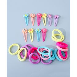Babyhug Hair Accessories Combo Set Free Size Pack of 30 - Multicolour