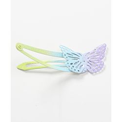 Babyhug Snap Clips with Butterfly Applique Set of 16 - Multicolor