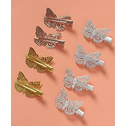 Babyhug Bow & Butterfly Clips  Free Size Pack of 8 - Multicolour