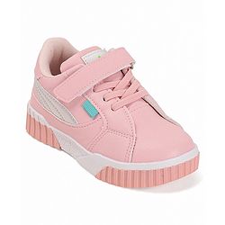 Cute Walk by Babyhug Color Block Sneakers with Velcro Closure - Pink