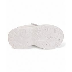 Cute Walk by Babyhug Shoes With Velcro Closure & Text Print - White