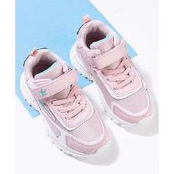 Cute Walk by Babyhug Sneakers With Velcro Closure & Logo Print - Pink