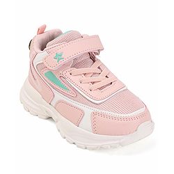 Cute Walk by Babyhug Sneakers With Velcro Closure & Logo Print - Pink