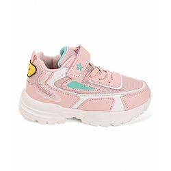 Cute Walk by Babyhug Sneakers With Velcro Closure & Logo Print - Pink