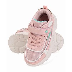 Cute Walk by Babyhug Sneakers With Velcro Closure & Logo Print - Pink