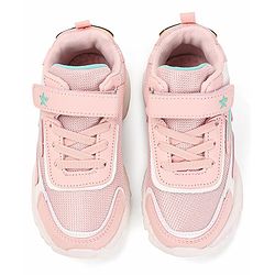 Cute Walk by Babyhug Sneakers With Velcro Closure & Logo Print - Pink