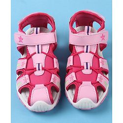 Cute Walk by Babyhug Velcro Closure Sandals  - Pink