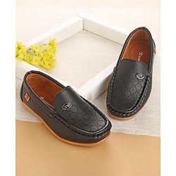 Cute Walk by Babyhug Party Wear Loafer Shoes - Black