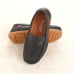 Cute Walk by Babyhug Party Wear Loafer Shoes - Black