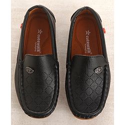 Cute Walk by Babyhug Party Wear Loafer Shoes - Black