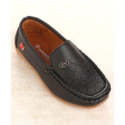 Cute Walk by Babyhug Party Wear Loafer Shoes - Black