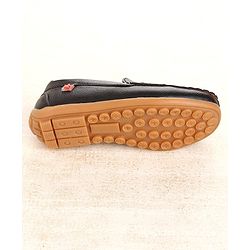 Cute Walk by Babyhug Party Wear Loafer Shoes - Black
