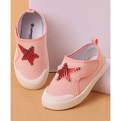 Cute Walk by Babyhug Canvas Shoes Star Design - Pink