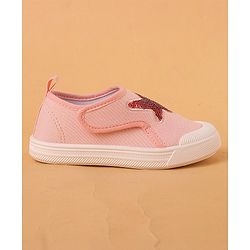 Cute Walk by Babyhug Canvas Shoes Star Design - Pink