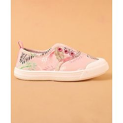 Cute Walk by Babyhug Slip On Style Casual Shoes Leaf Print - Pink - EU 25 Pink
