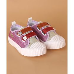 Cute Walk by Babyhug Casual Shoes Floral Patch - Purple
