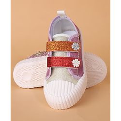 Cute Walk by Babyhug Casual Shoes Floral Patch - Purple