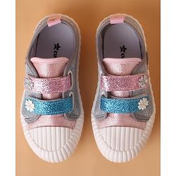 Cute Walk by Babyhug Casual Shoes Floral Patch - Purple
