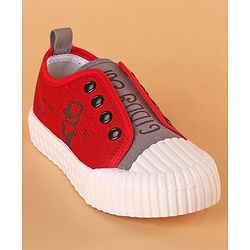 Cute Walk by Babyhug Slip On Style Canvas Casual Shoes - Red