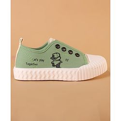 Cute Walk by Babyhug Slip On Style Canvas Casual Shoes - Green