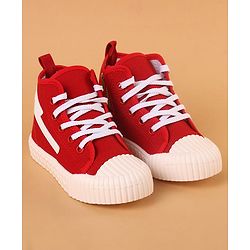 Cute Walk by Babyhug Lace Up Casual Shoes - Red