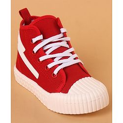 Cute Walk by Babyhug Lace Up Casual Shoes - Red