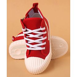 Cute Walk by Babyhug Lace Up Casual Shoes - Red
