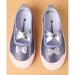 Cute Walk by Babyhug Slip On Casual Shoes Bow Applique - Blue