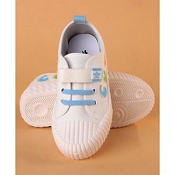 Cute Walk by Babyhug Velcro Closure Casual Shoes with Cute Print - White