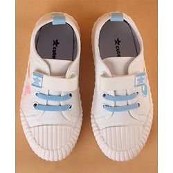 Cute Walk by Babyhug Velcro Closure Casual Shoes with Cute Print - White