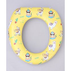 Babyhug Soft Potty Seat With Handle Mama Print - Yellow