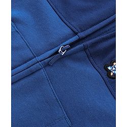Babyhug 100% Cotton Knit Full Sleeves Hooded Sweatjacket With Skateboard Embroidery - Navy Blue