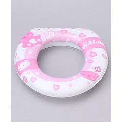 Babyhug Soft Potty Seat Teddy Bear Print- Pink and White