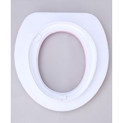 Babyhug Soft Potty Seat Teddy Bear Print- Pink and White