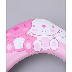 Babyhug Soft Potty Seat Teddy Bear Print- Pink and White