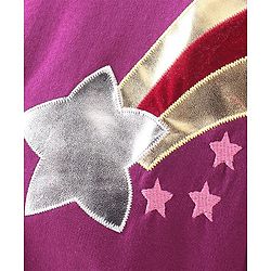 Babyhug 100% Cotton Knit Full Sleeves Sweatshirt with Star Graphics - Purple